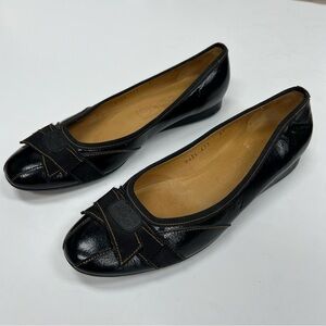 Salvatore Ferragamo Patent Leather Ballet Flat Shoes Size 8.5